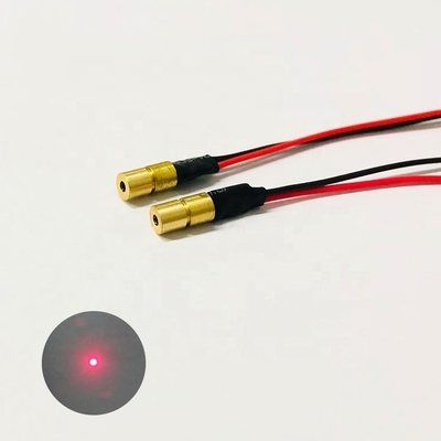 650nm 5mw Brass Laser Diode 모듈, 0.5s 상승 시간 및 70-100% 빔 둥글성